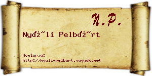 Nyúli Pelbárt névjegykártya